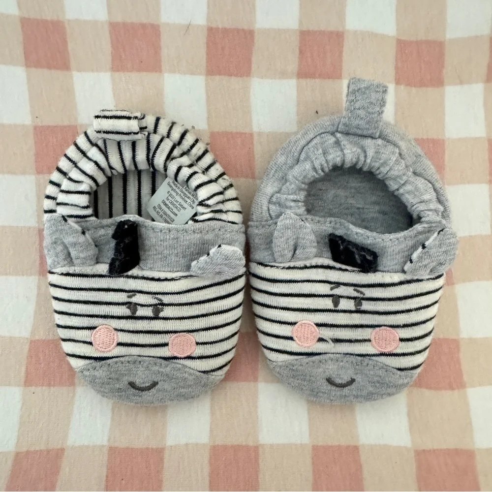 Zebra Demdaco Soft Baby Booties